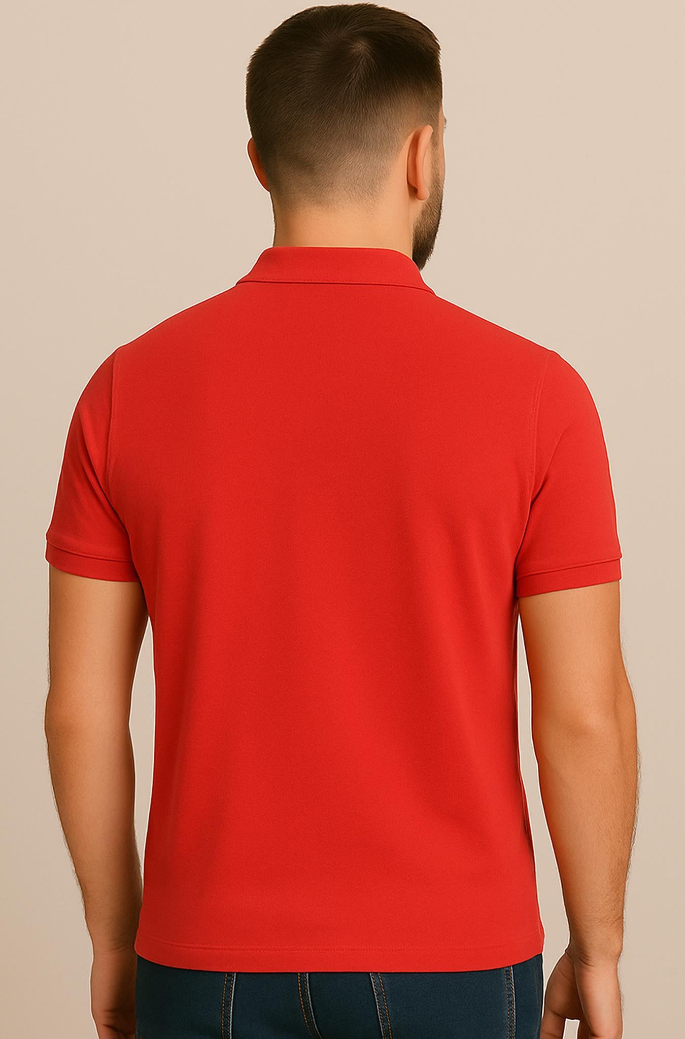 Bold Red Men's Polo Shirt
