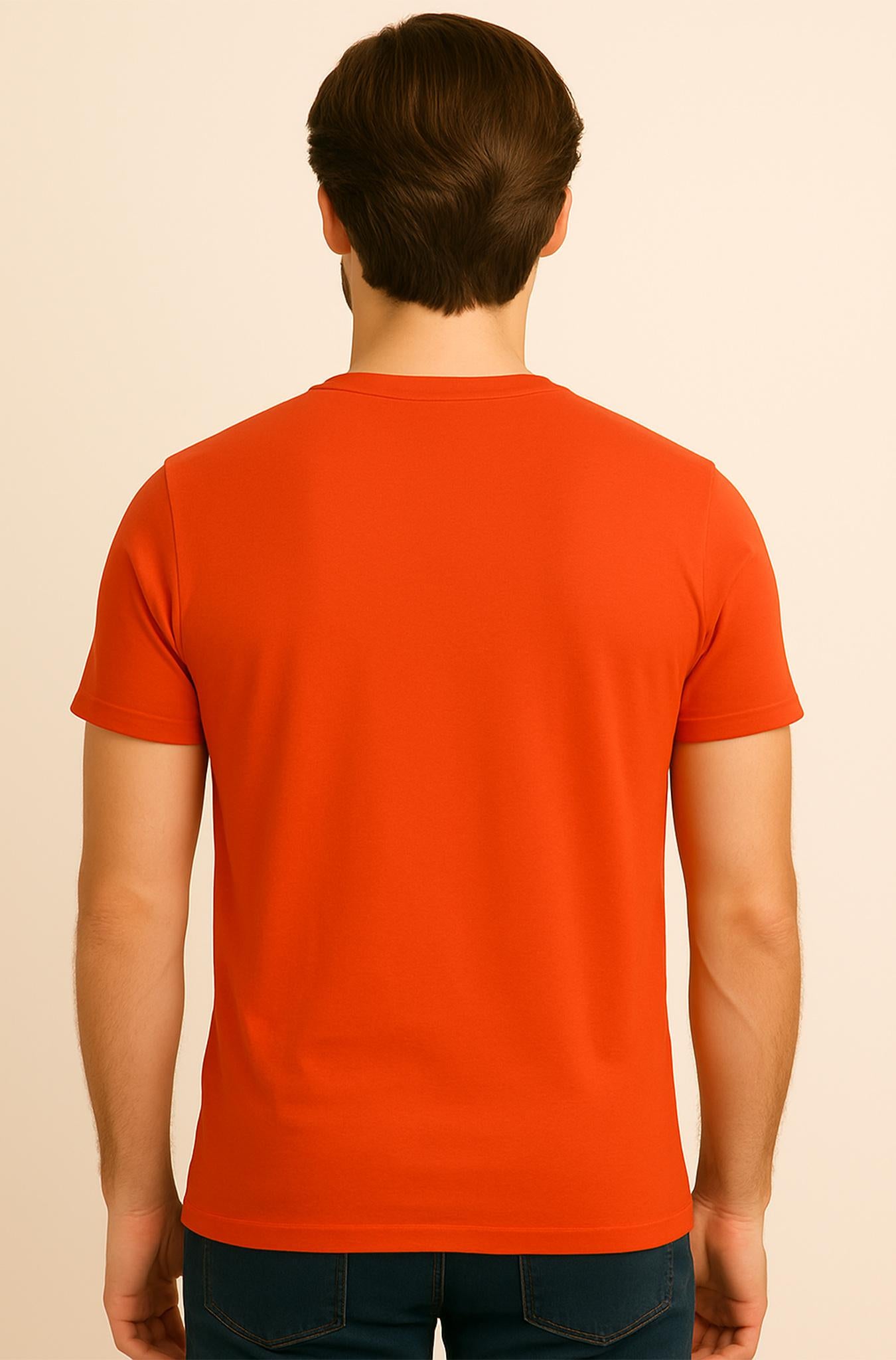 Red Graphic Crew Neck T-shirt