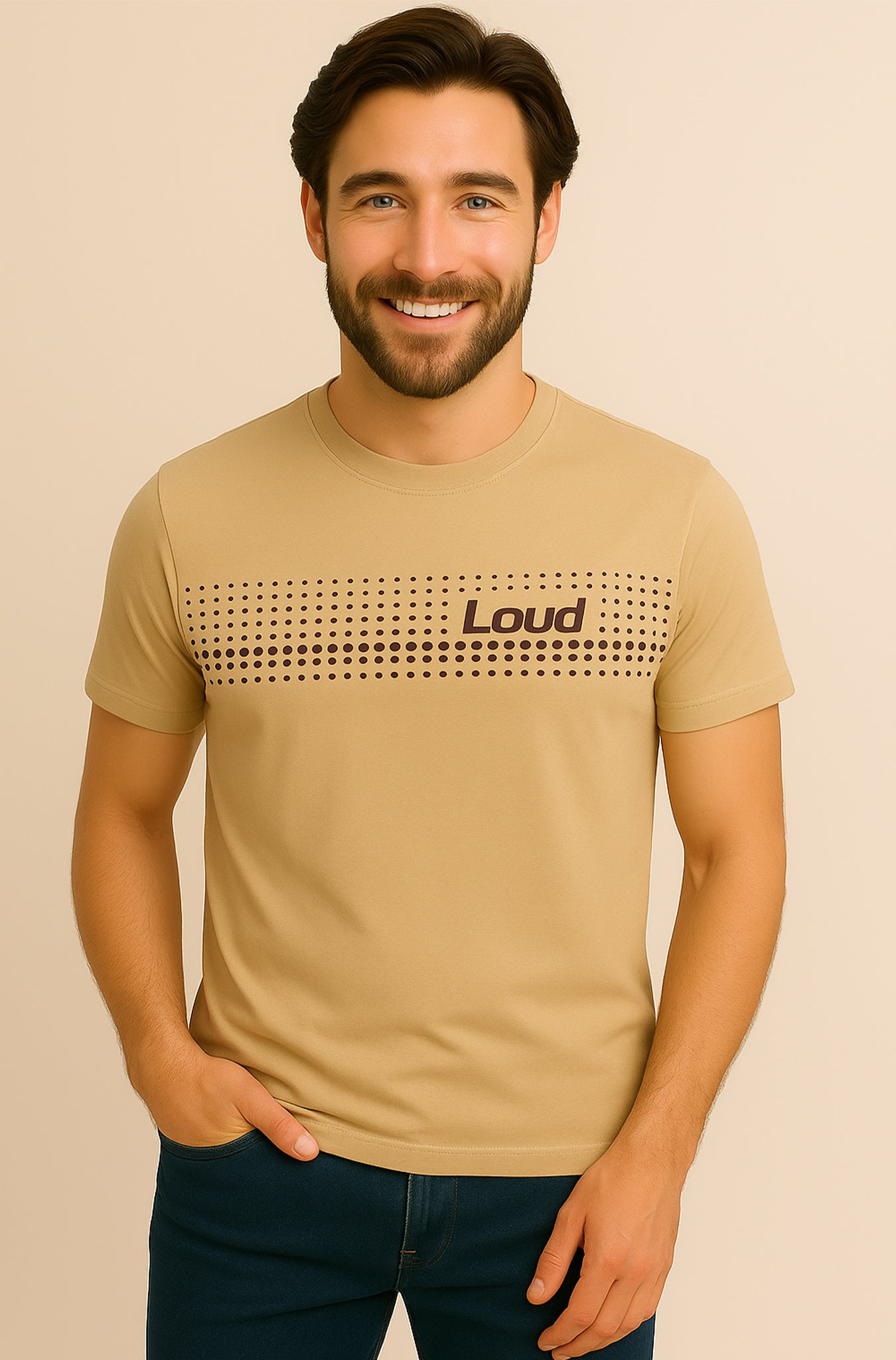 Beige Graphic T-Shirt