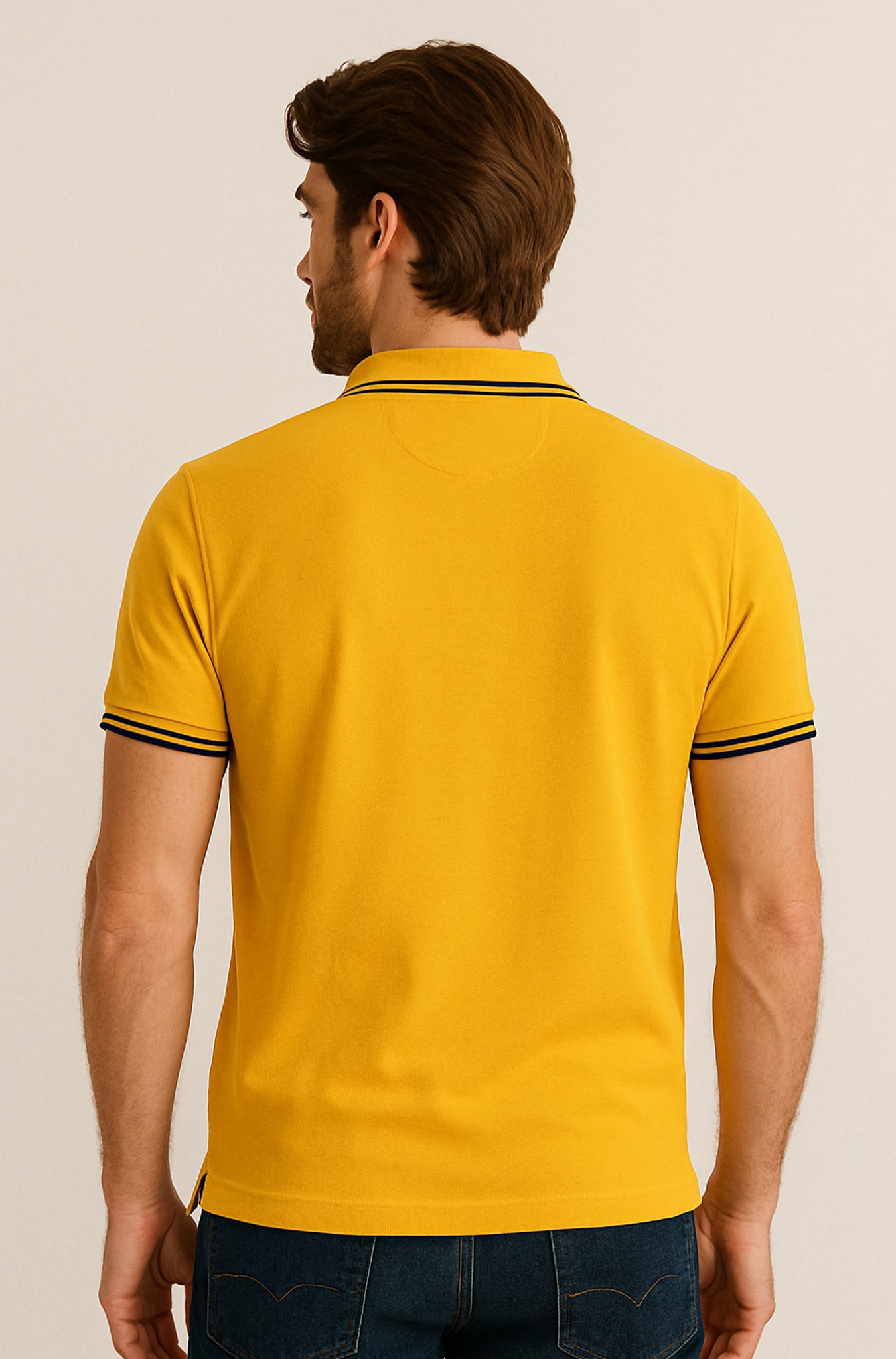 Yellow Cotton Polo Shirt