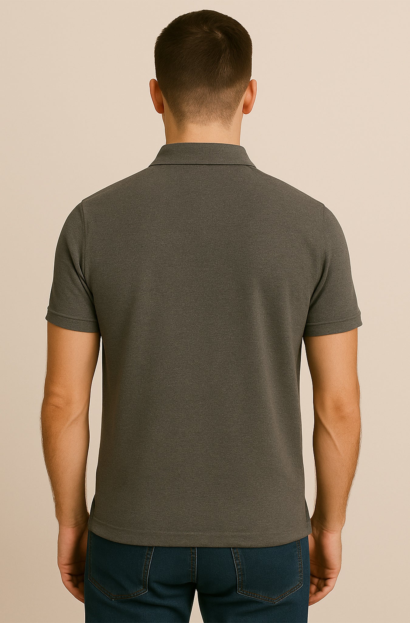 Charcoal Grey Essential Polo Shirt
