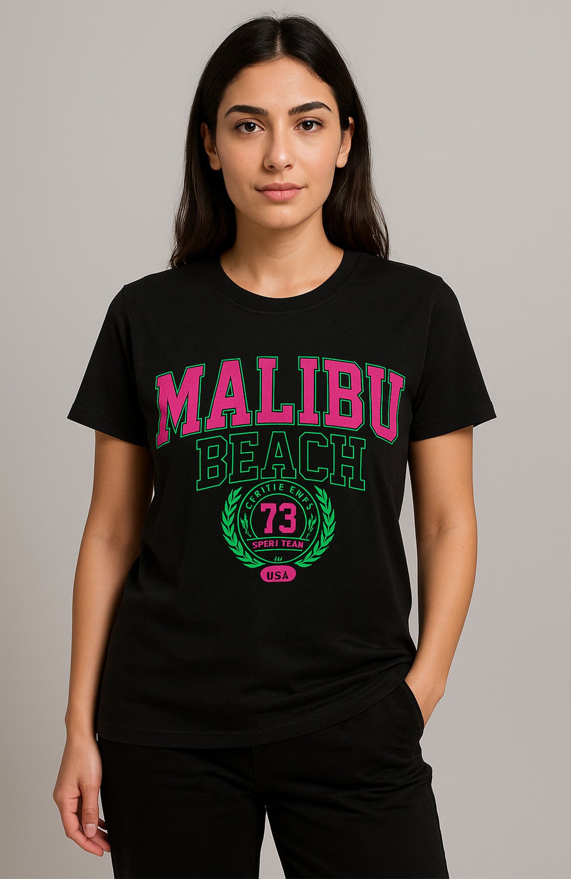 Malibu Beach Varsity Tee - Pacific Coast Edition