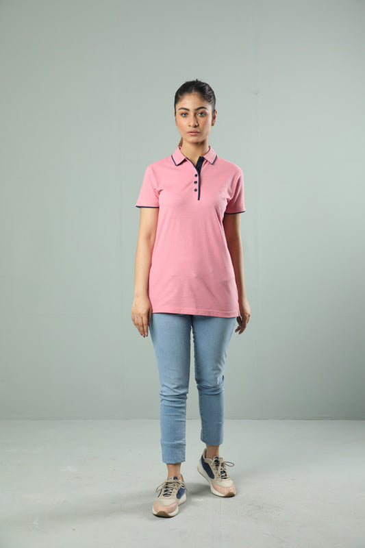 CONTRAST TIPPING WOMEN POLO