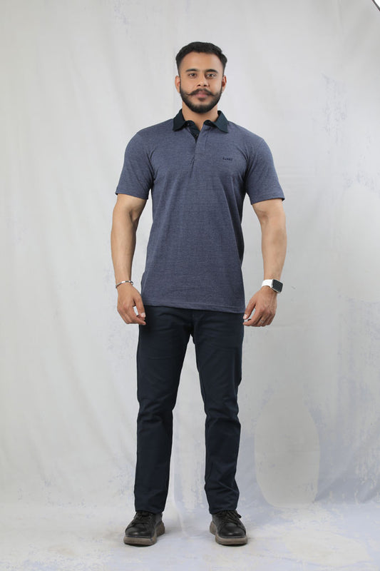 PIQUE POLO WITH CONTRAST COLLAR AND CONTRAST BUTTON PLACKET