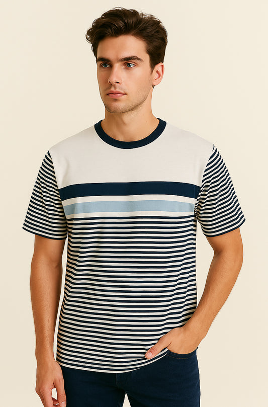 Nautical Stripes Crew Neck Tee