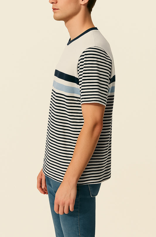 Nautical Stripes Crew Neck Tee
