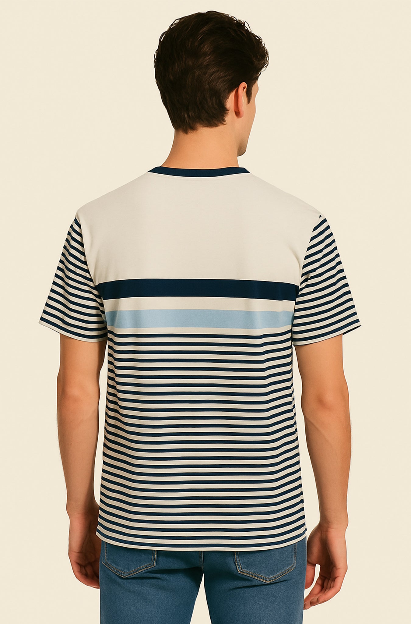 Nautical Stripes Crew Neck Tee