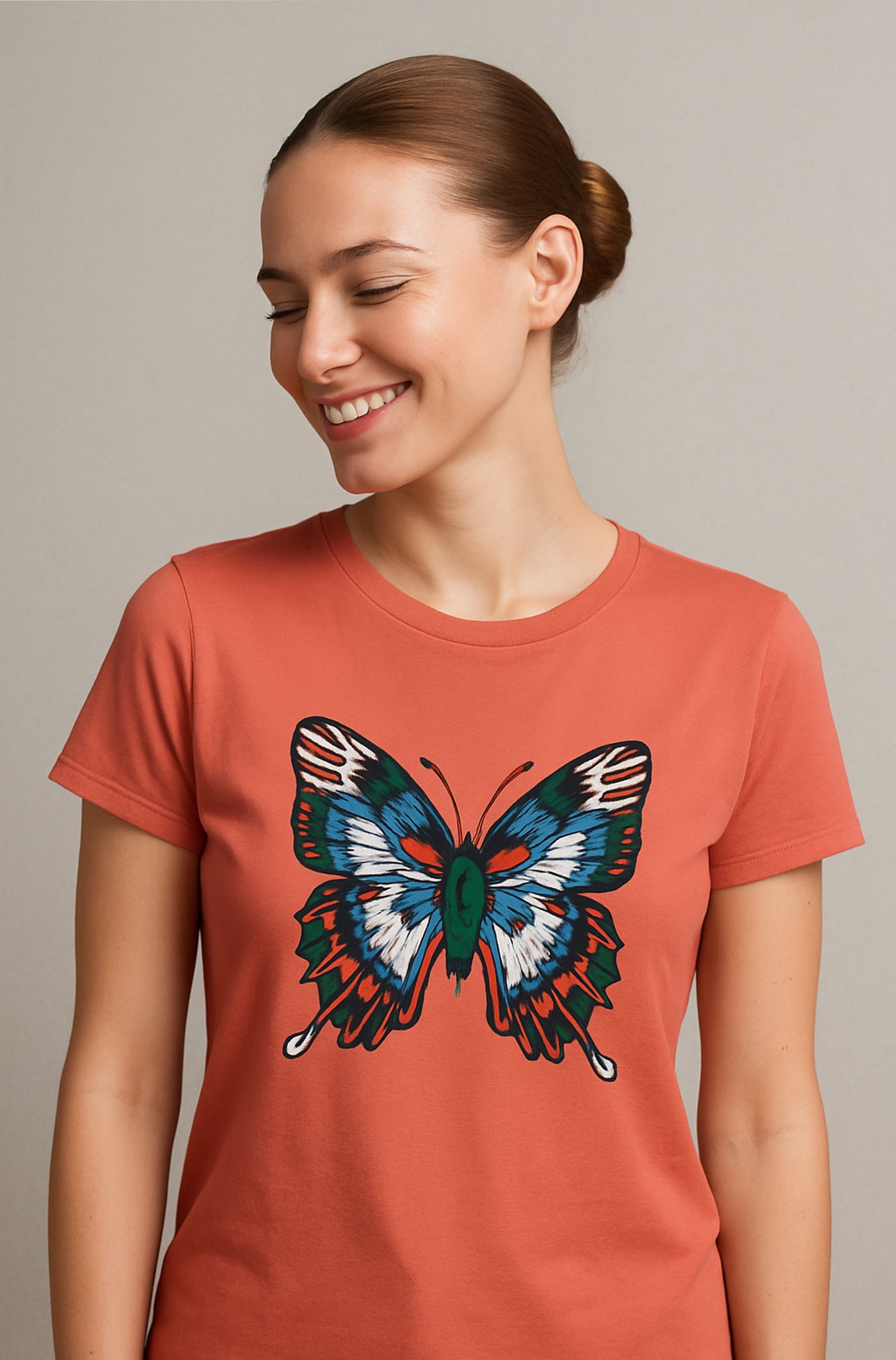 Women's Rust Butterfly Graphic Tee