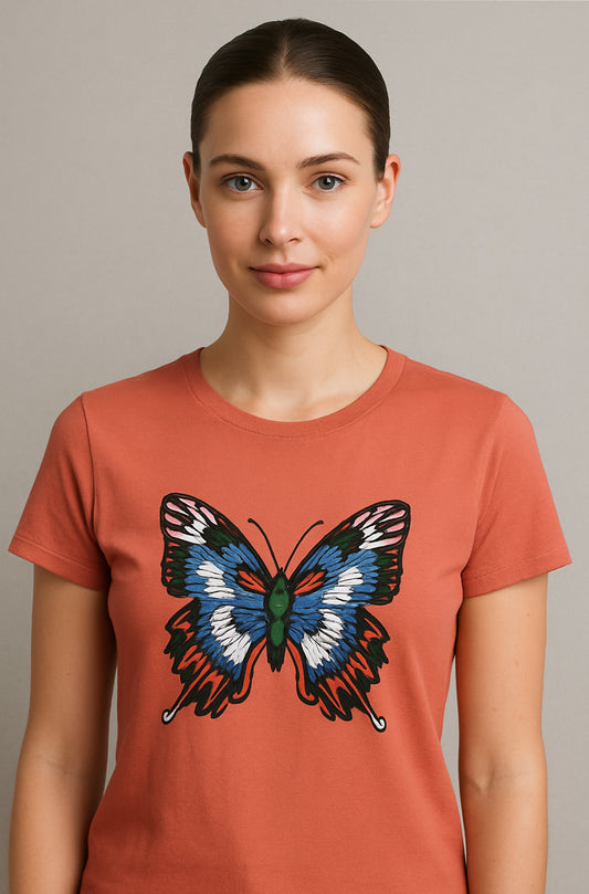 Women's Rust Butterfly Graphic Tee