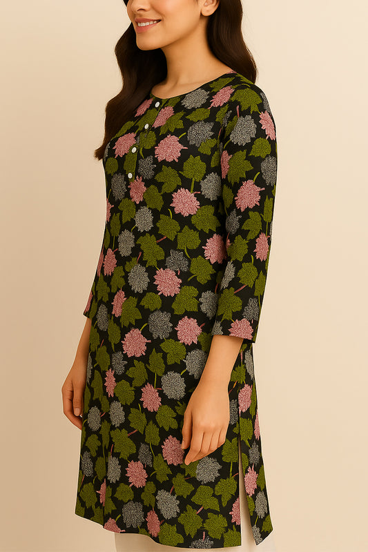 Botanic Bloom Printed Kurti