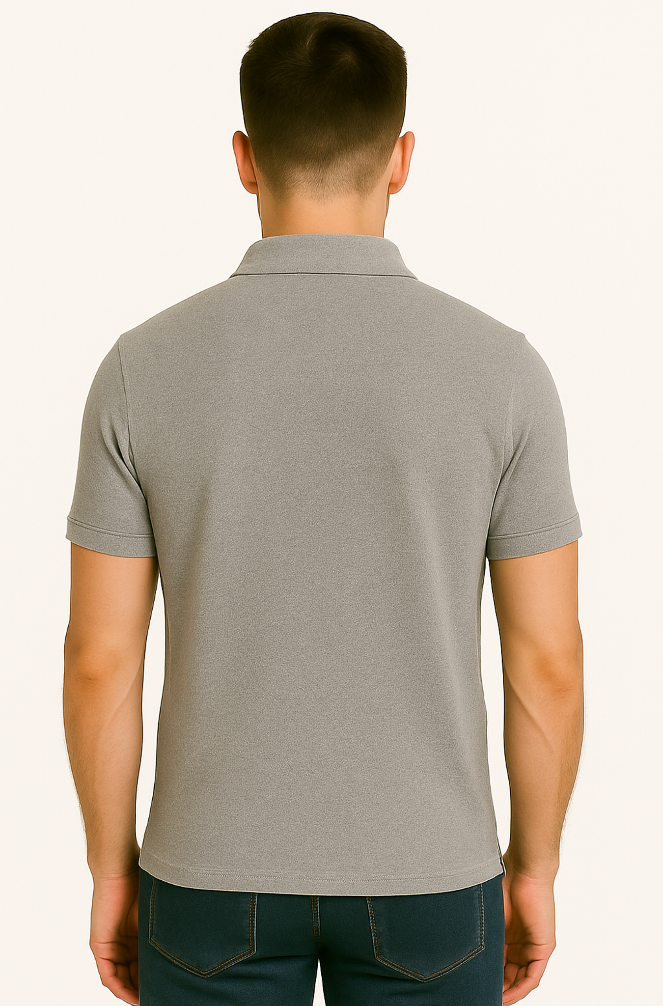 Classic Heather Grey Polo Shirt – Smart Casual Essential