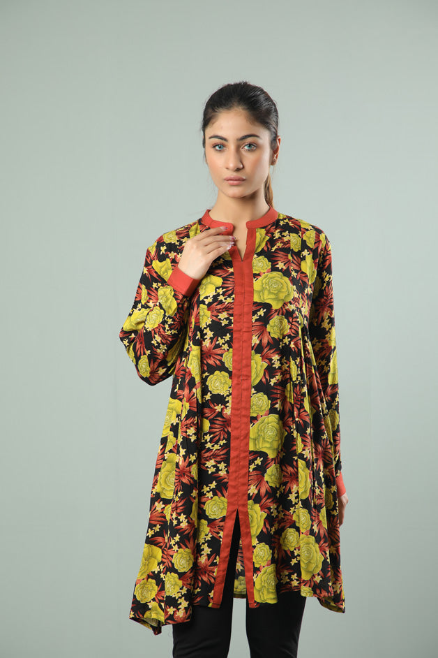 FLORAL PLEATED KURTI