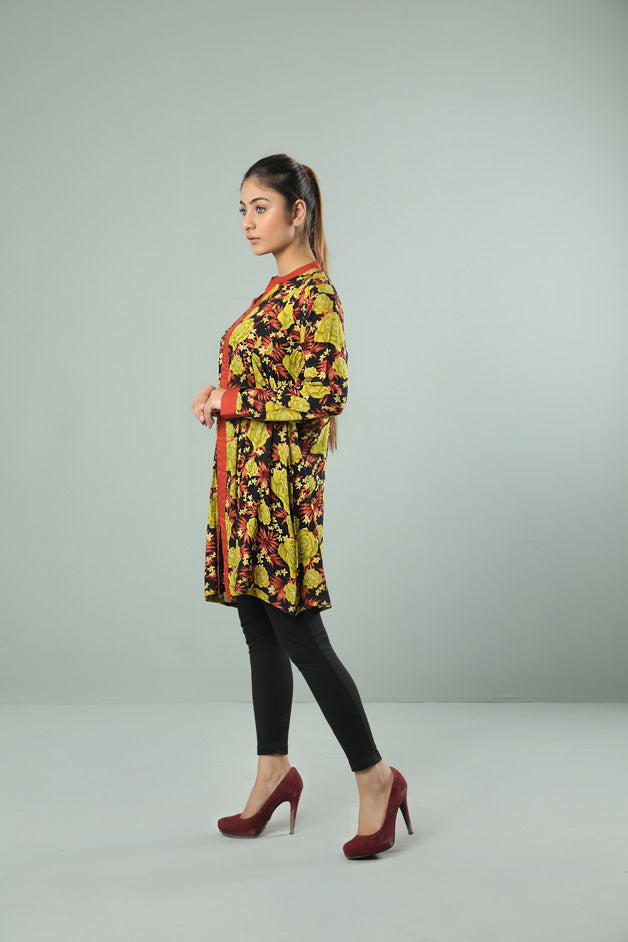 FLORAL PLEATED KURTI