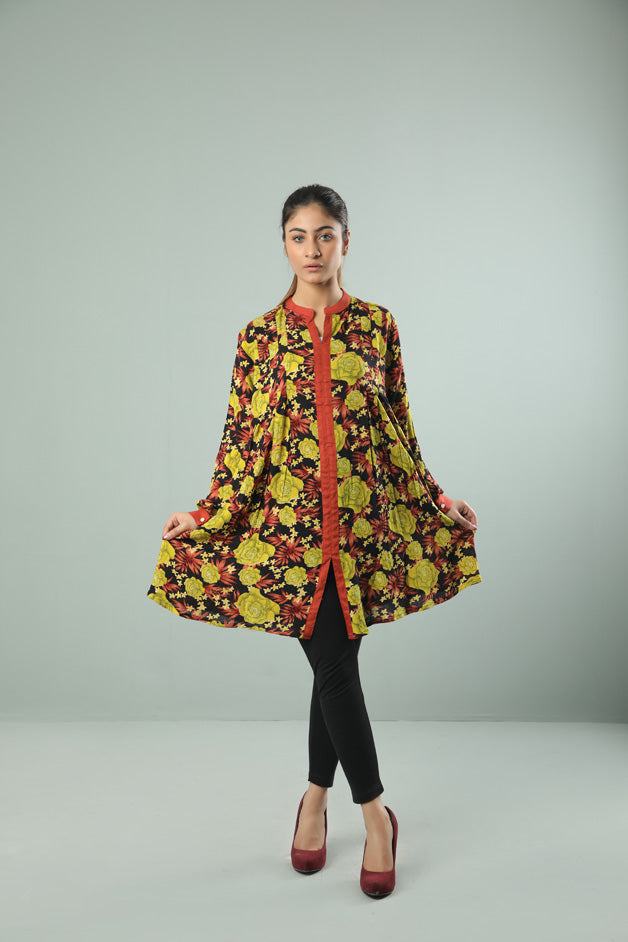 FLORAL PLEATED KURTI